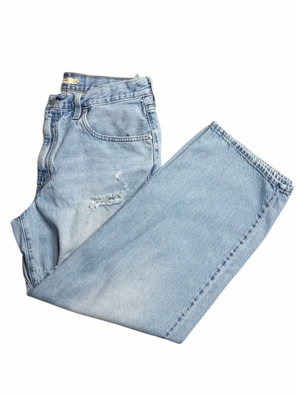 Levi's Baggy Dad Light Blue Straight-Leg Denim Jeans Size 30